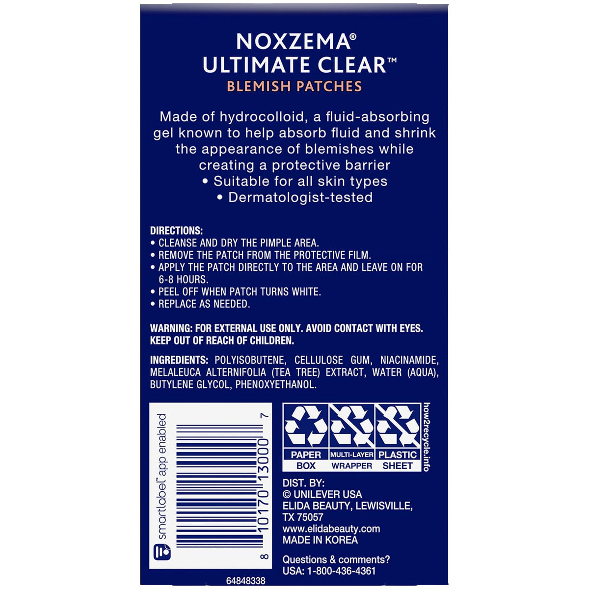 Noxzema hydrocolloid patch close-up showing thin texture benefit