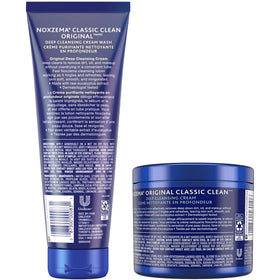 Noxzema tube front packaging highlighting portability and convenience