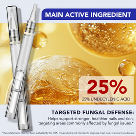 NQINQI label showing 25% undecylenic acid, clarity on active strength benefit