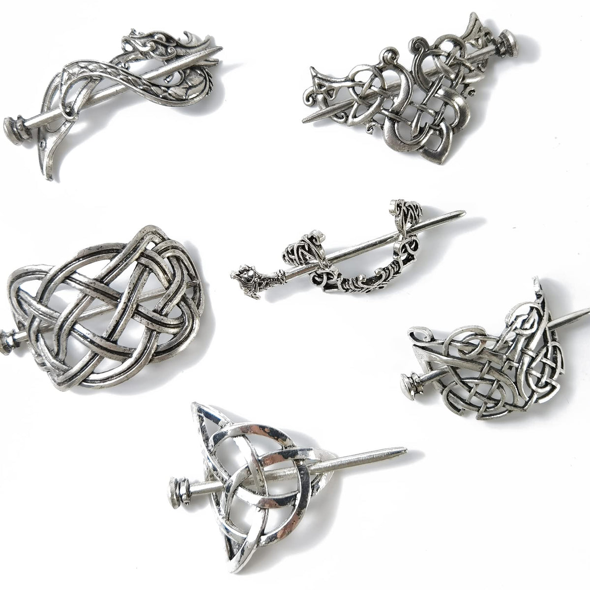 NSBELL hairpin in use securing a half-up hairstyle, providing decorative hold for long hair