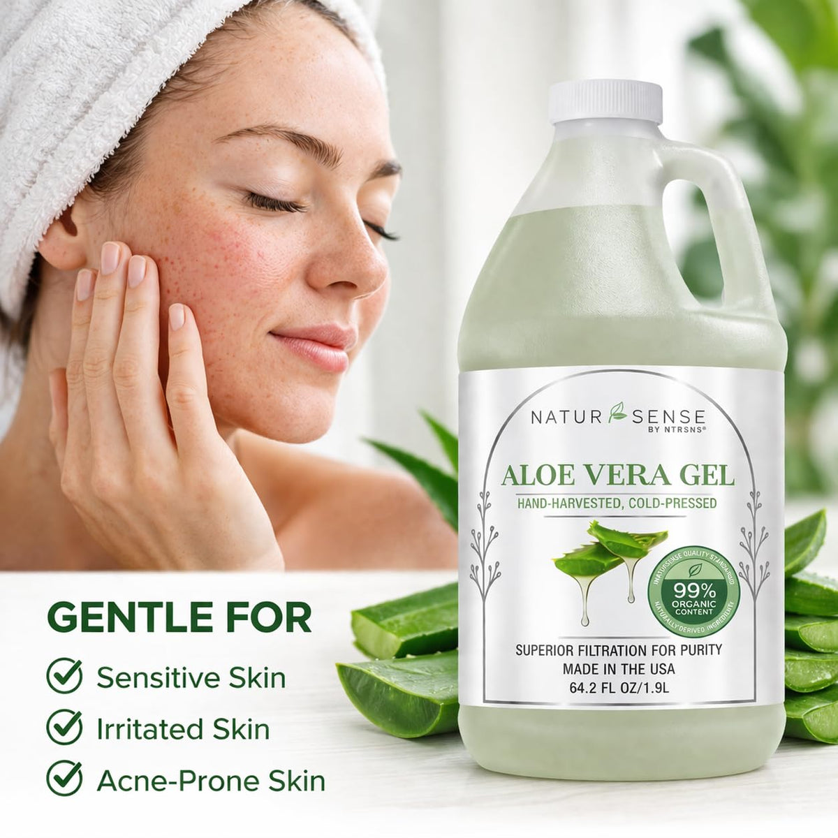 NTRSNS face moisturizer application showing fast-absorbing hydration