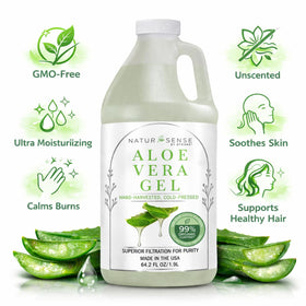 NTRSNS label ingredients detail showing organic aloe and clean formulation