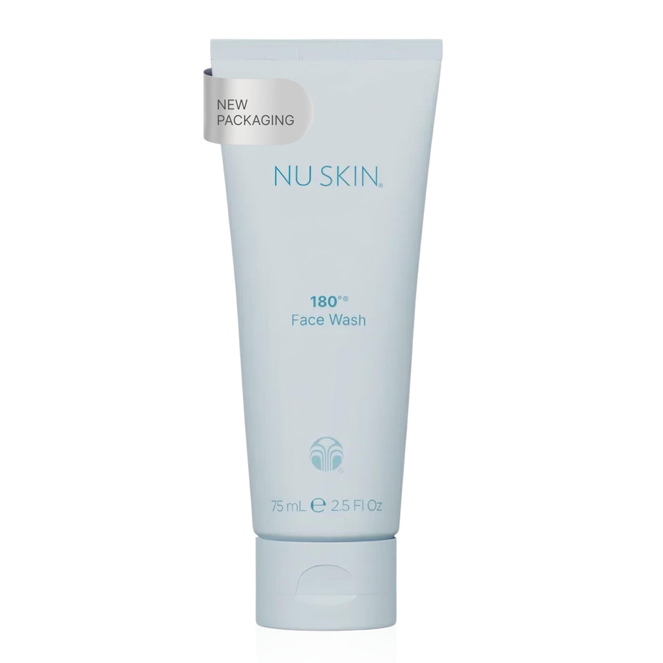 Nu Skin front packaging showing product and clear branding, highlighting a neat presentation