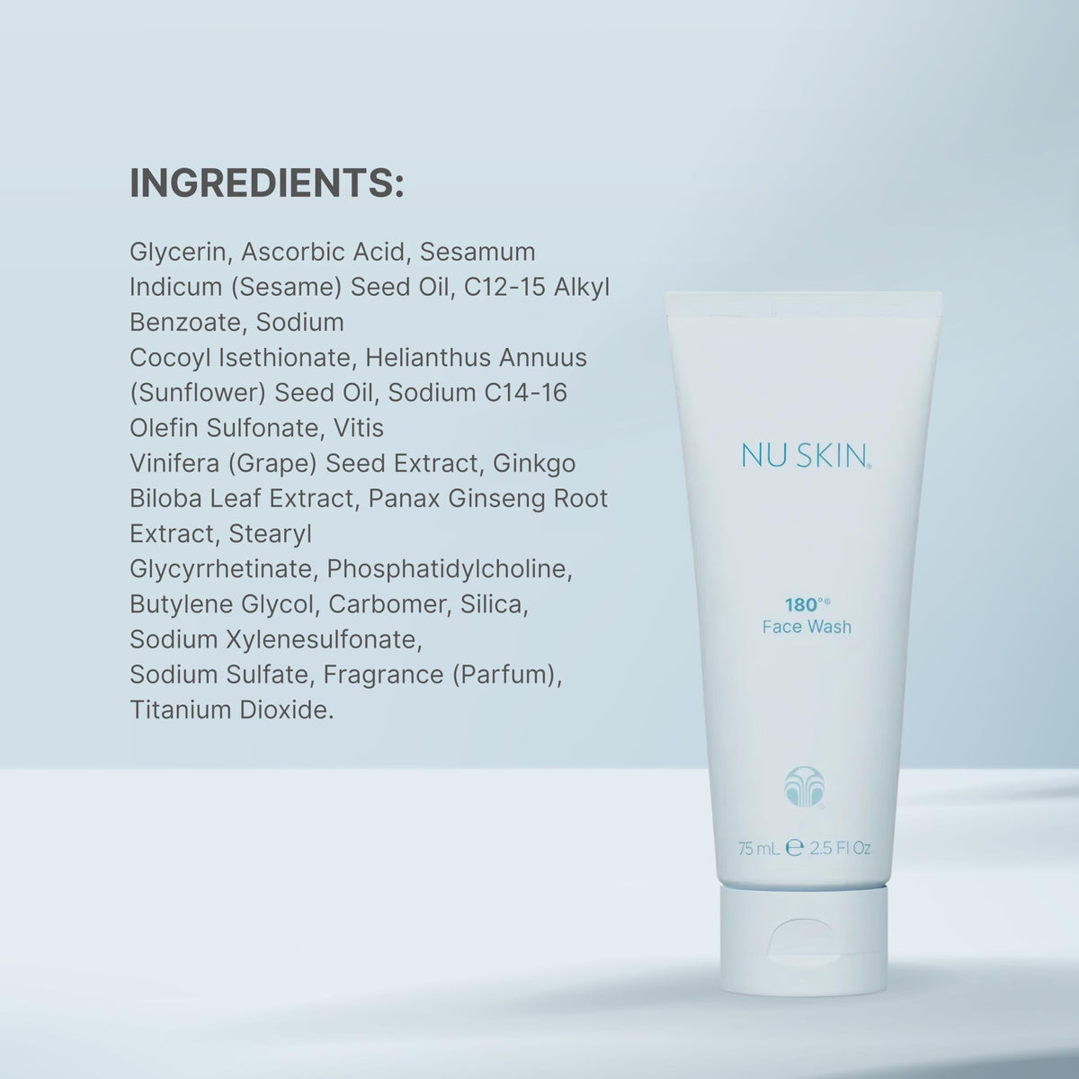 Nu Skin on bathroom counter during routine to show convenient daily use and preparation
