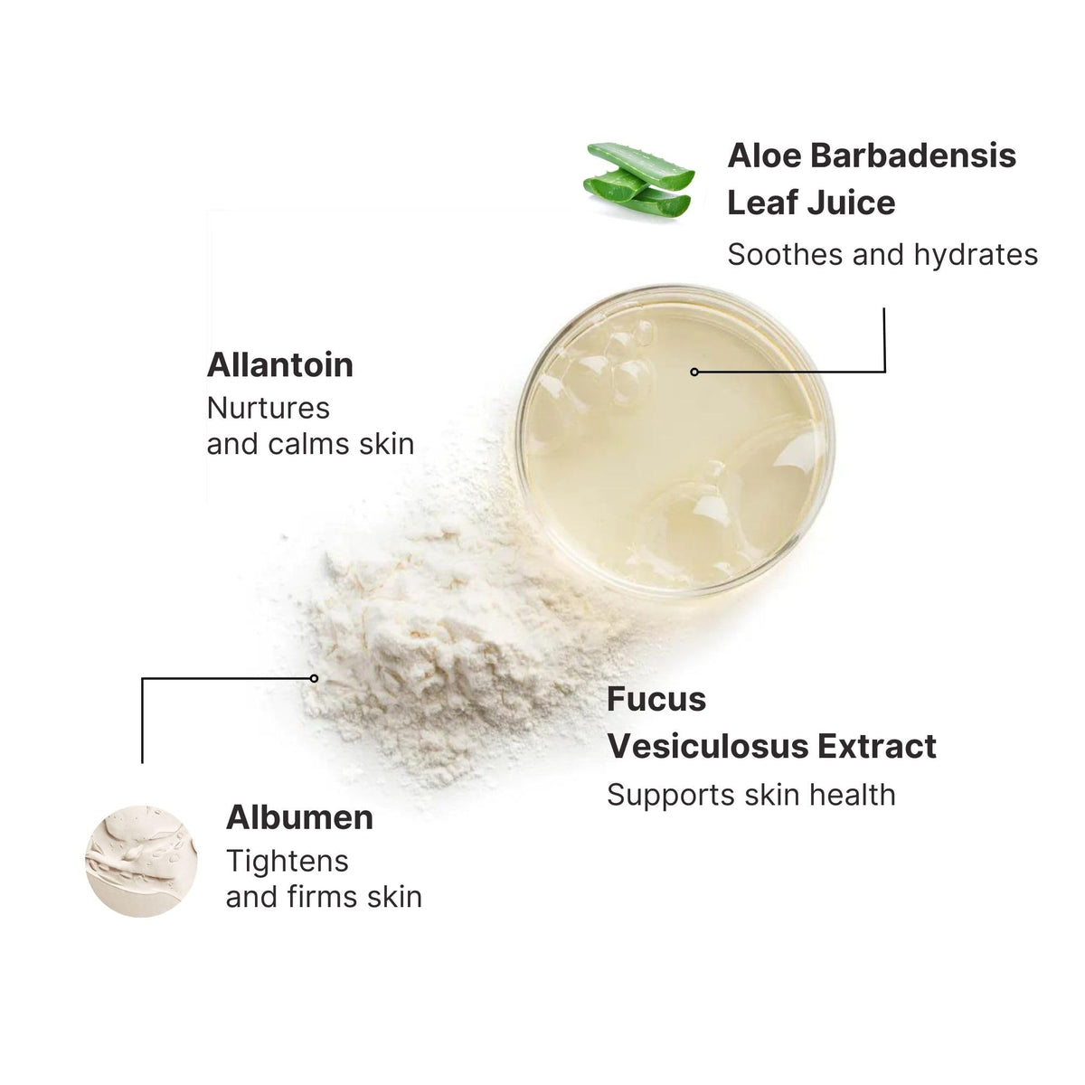 Nu Skin applied to jawline demonstrating immediate smoothing benefit