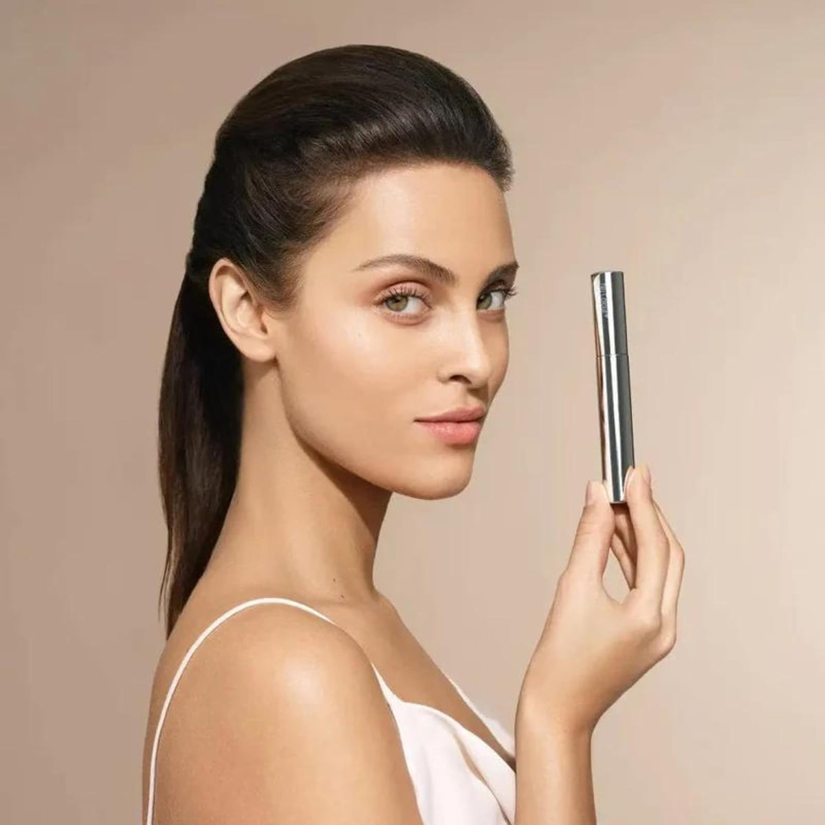 Nu Skin open tube showing rich black pigment for intense lash color