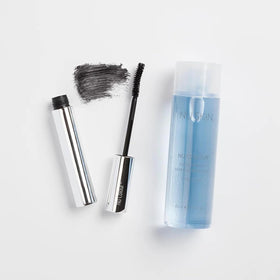 Nu Skin close-up of curved wand brush lifting lashes for defined curl