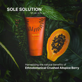 Nu Skin Epoch Sole Solution before and after feet shot showing improved texture
