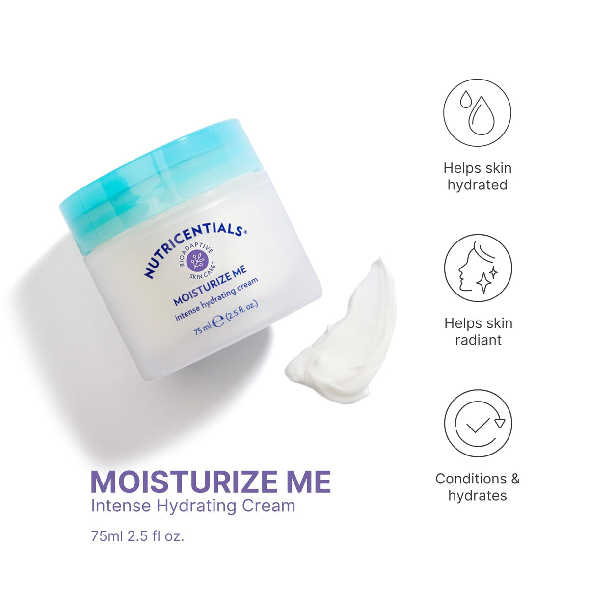 Nu Skin cream texture close-up, shows smooth rich consistency for deep moisture