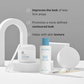 Nu Skin powder texture close-up highlighting smooth finish