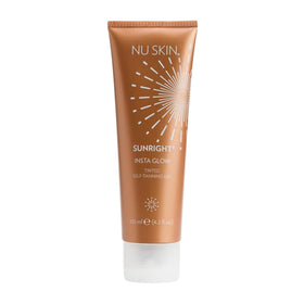 Nu Skin Sunright front packaging showing bottle and label, clear travel-ready benefit