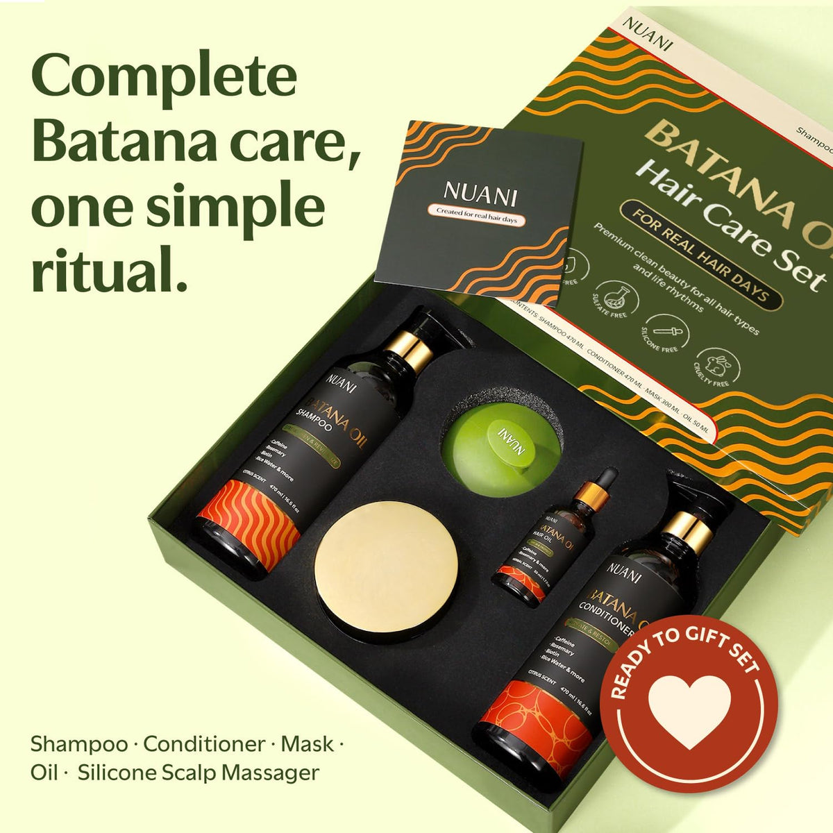 Nuani deep conditioning mask jar label visible and ready to use