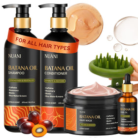 Nuani front packaging showing shampoo and conditioner for easy dispensing