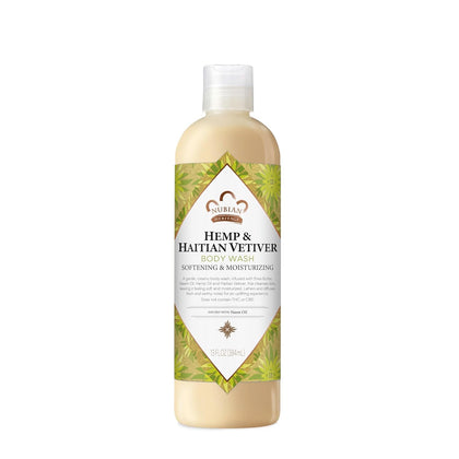 Nubian Heritage front packaging showing product benefits and scent