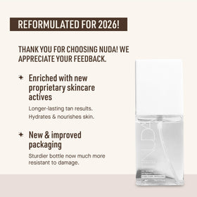 Nuda close-up spray mist illustrating fine, even coverage for streak-free application
