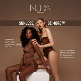 Nuda CloudMist on bathroom vanity with skincare for travel-ready daily routine