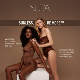 Nuda travel size with bag highlighting compact portability for on-the-go use