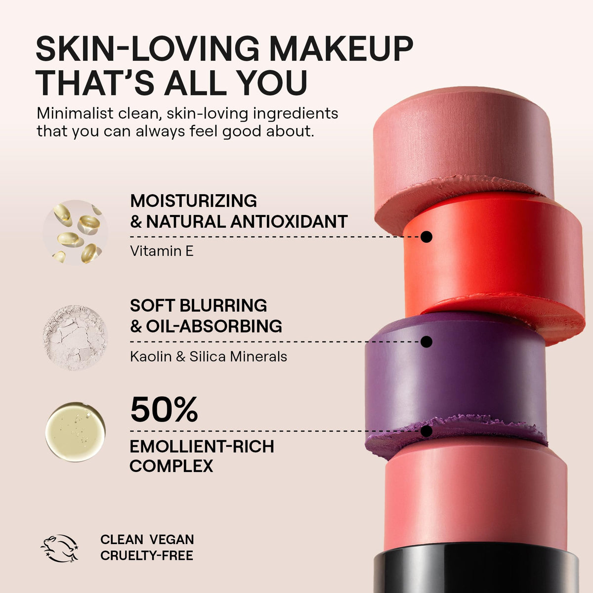 Nudestix stick being applied from hand demonstrating precise, mess-free benefit