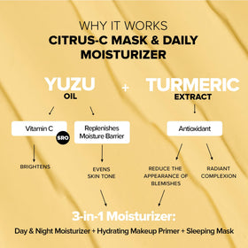 Citrus-C moisturizer held next to hand to show size and easy travel-friendly benefit
