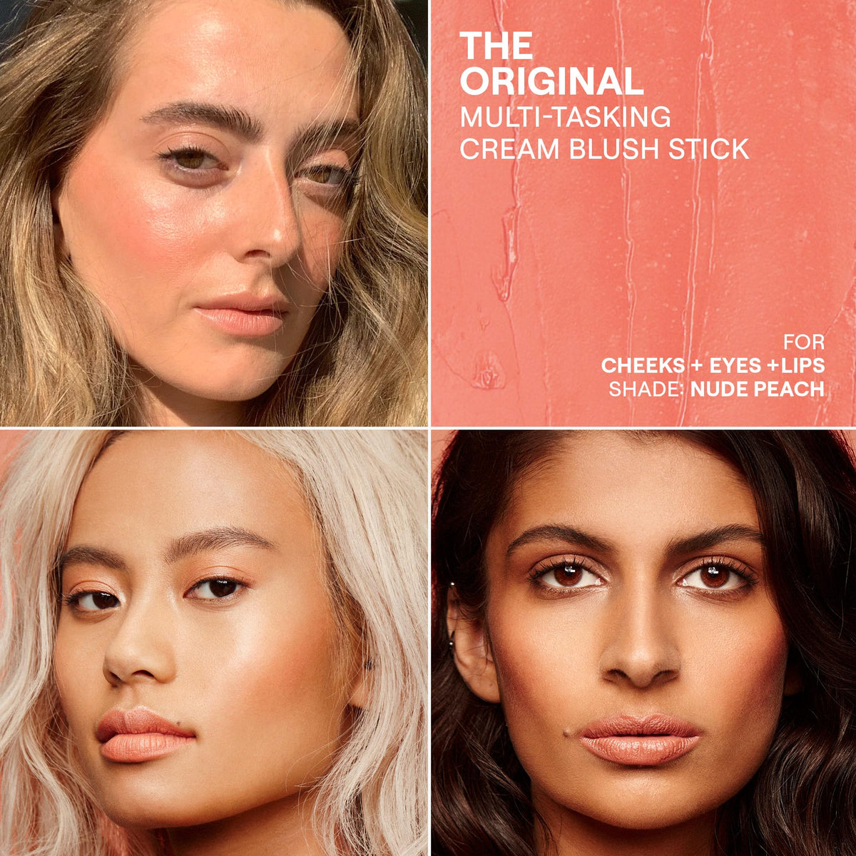 Nudestix open tin revealing color block and brush — convenient built-in applicator