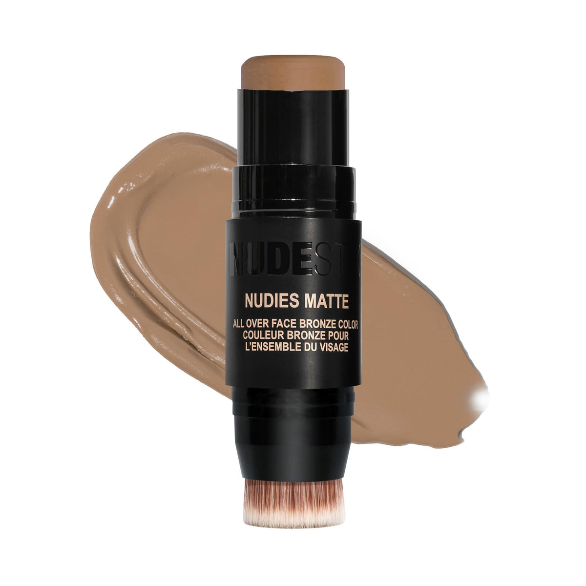 Nudestix front packaging showing Bondi Belle shade and bronzer tin benefit travel convenience