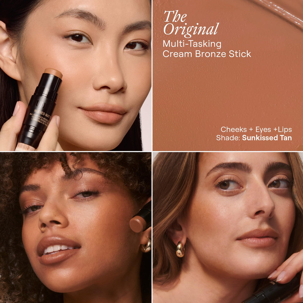 Nudestix stick close-up revealing smooth cream-to-powder texture