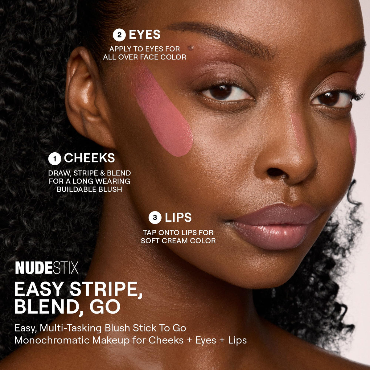 Nudestix built-in blending brush detail showing easy on-the-go blending
