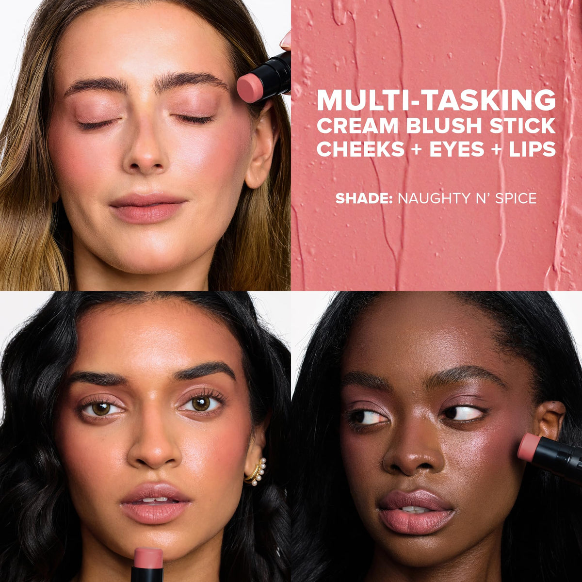 Nudestix open tin with built-in brush highlighting dual-ended convenience