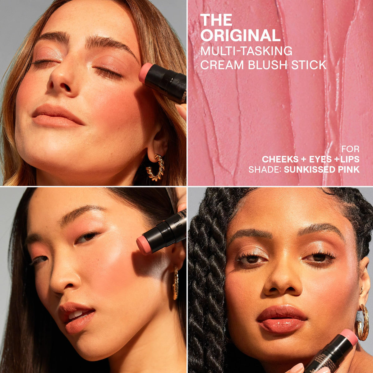 Nudestix nudies open with built-in brush showing dual-end tool for easy blending benefit