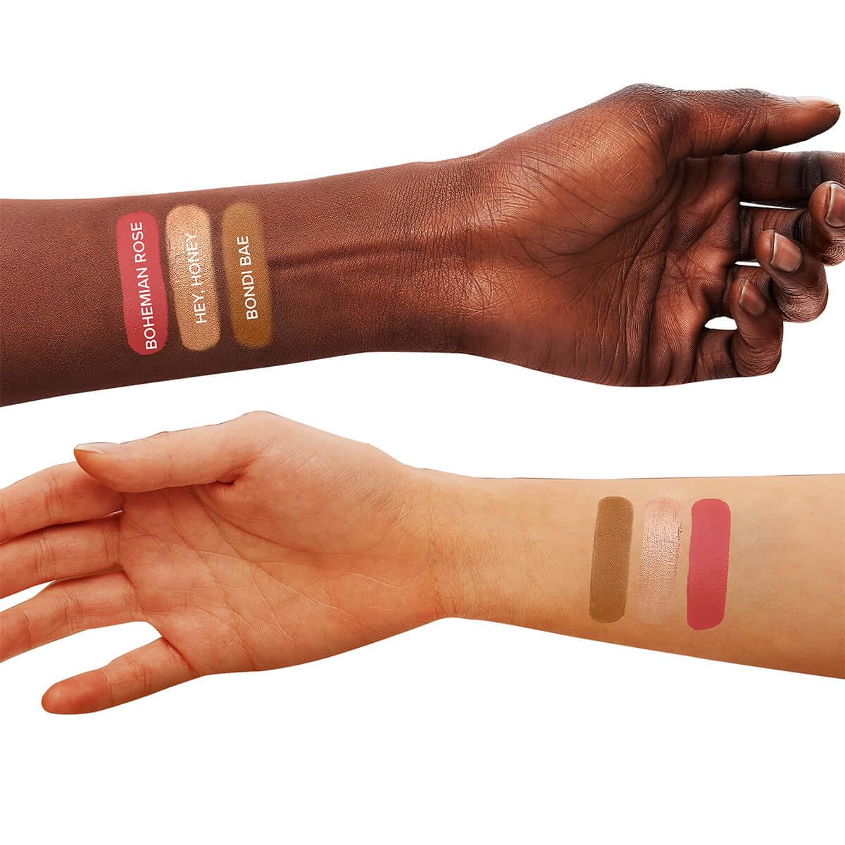 Decorated Nudestix outer carton detail highlighting product branding and clean formulation