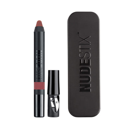 Nudestix front view of pencil packaging showing shade Purity and travel-ready design
