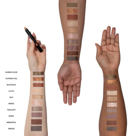 Nudestix on a vanity with mirror showing versatile everyday beauty use