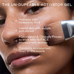 NuFACE gel texture closeup demonstrating lightweight smooth glide
