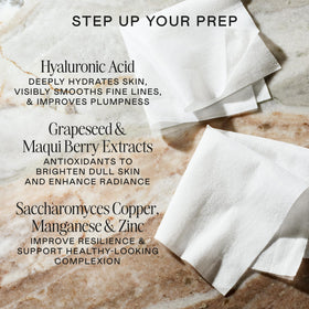 NuFACE individually wrapped cloth in hand for hygienic on-the-go prep