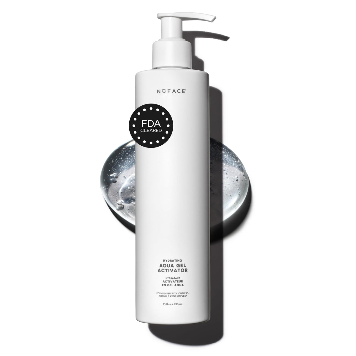 NuFACE IonPlex gel front packaging showing bottle and brand for easy identification