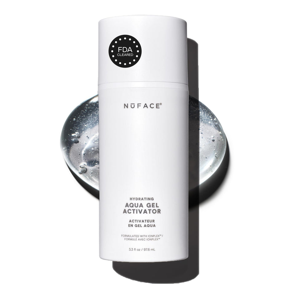 NuFACE IonPlex gel front packaging showing product clarity and benefit