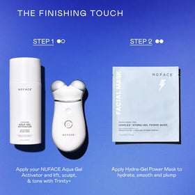 NuFACE mask applied on face demonstrating stay-put fit and comfort