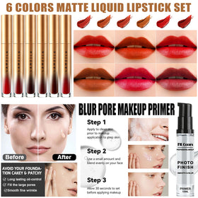 NUIBO makeup brush and dual sponges close-up for easy blending
