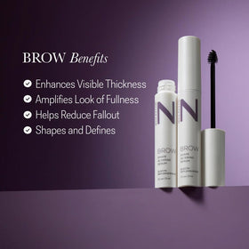 NULASTIN application in use on brows demonstrating even coverage and shaping