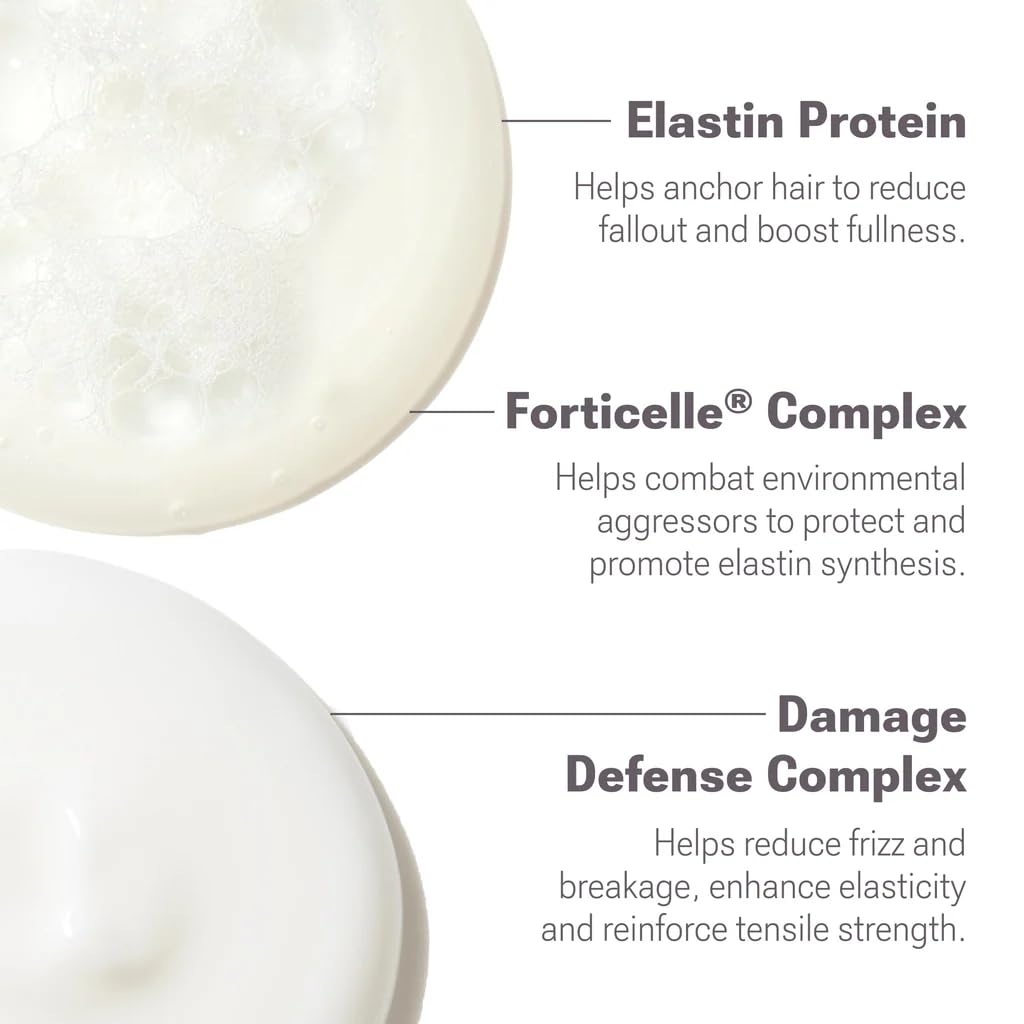 NULASTIN before and after hair styling showing fuller, smoother appearance