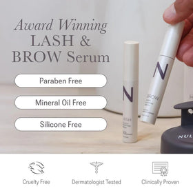 NULASTIN lash serum applicator closeup for precise, clean application