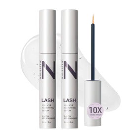 NULASTIN front packaging showing dual-count serum for longer-looking lashes