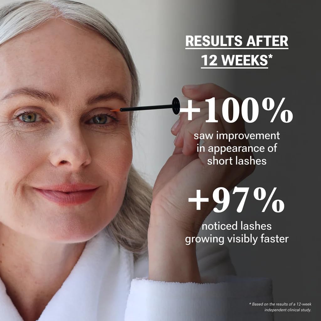 NULASTIN applying serum to upper lash line, supports stronger lashes
