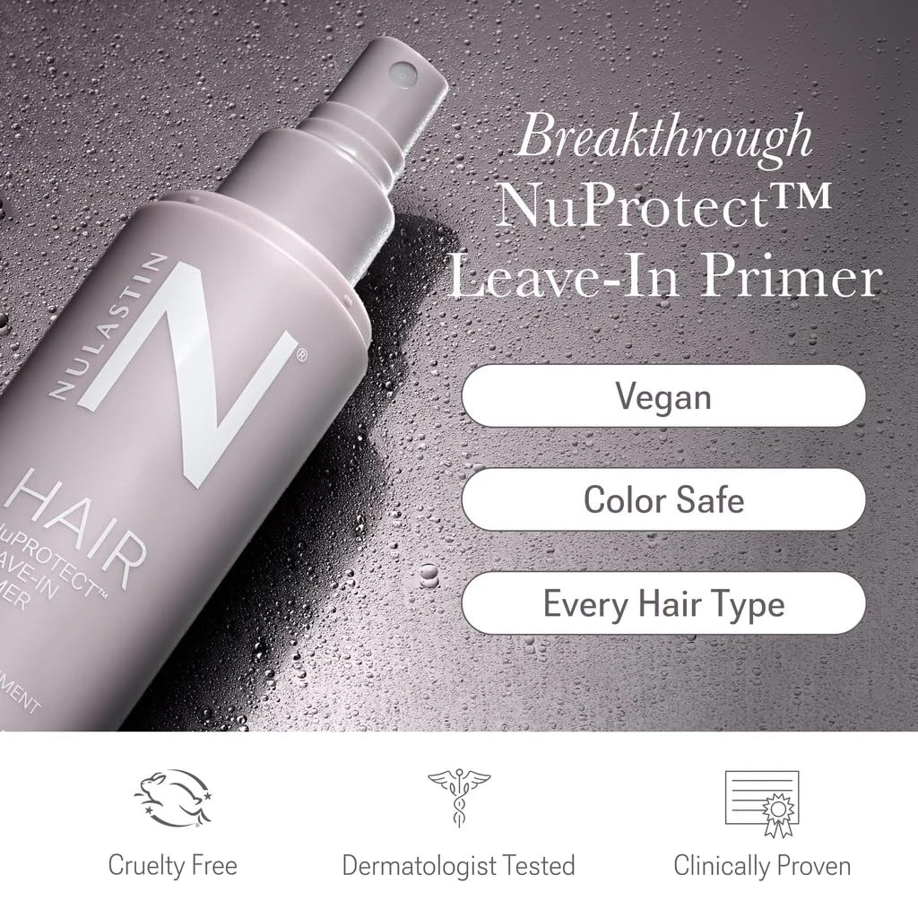 NULASTIN misting spray in action providing even heat protection