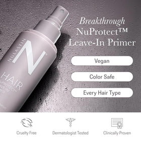NULASTIN misting spray in action providing even heat protection