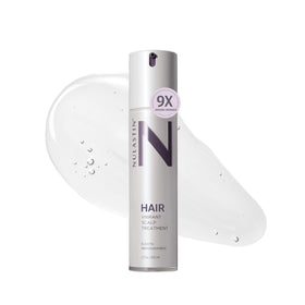 NULASTIN front packaging showing serum bottle and clear branding, supports easy identification