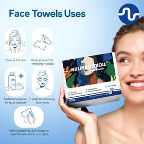 Nuline Medical towels in travel kit lifestyle scene for on-the-go convenience