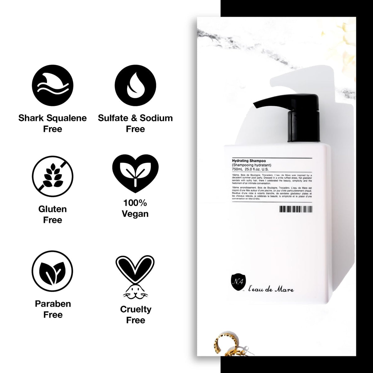 Number 4 creamy shampoo texture close-up demonstrating moisturizing consistency