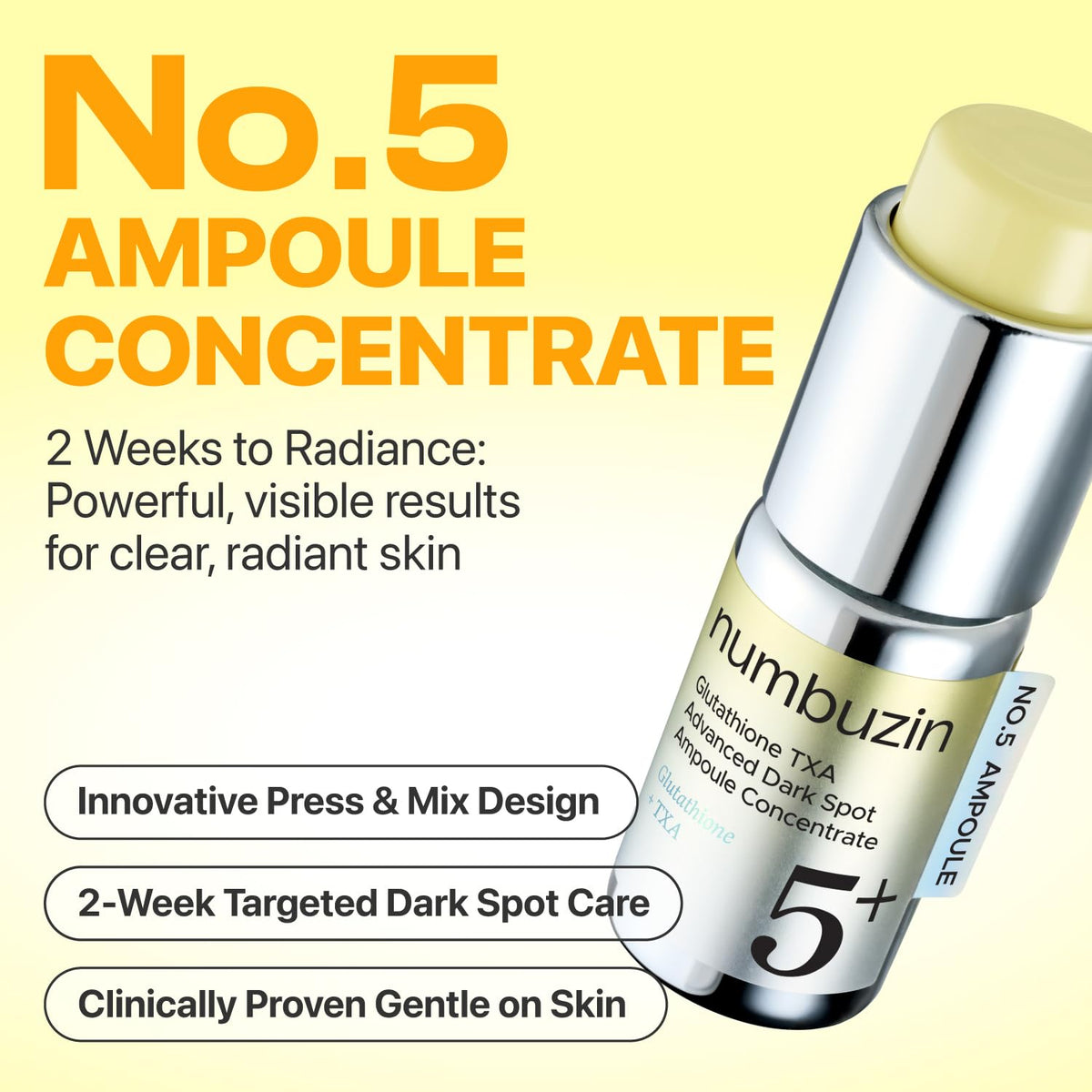 numbuzin dropper dispensing clear serum showing precise application benefit