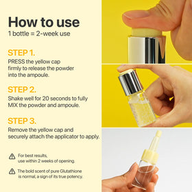 numbuzin lightweight ampoule texture on hand demonstrating fast absorption benefit